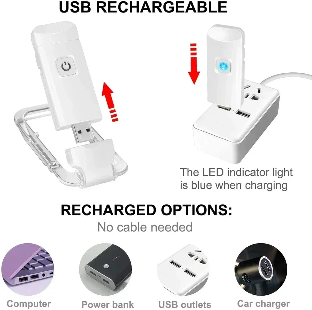 USB Rechargeable Folding Book Light