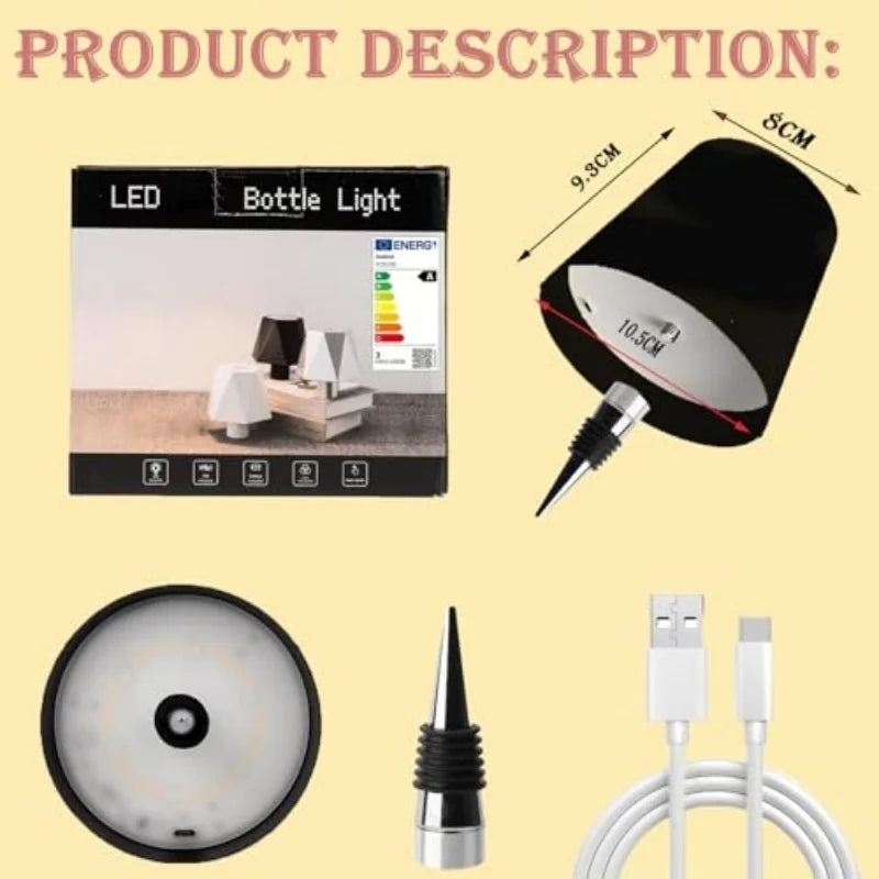 Wireless LED Bottle Lamp