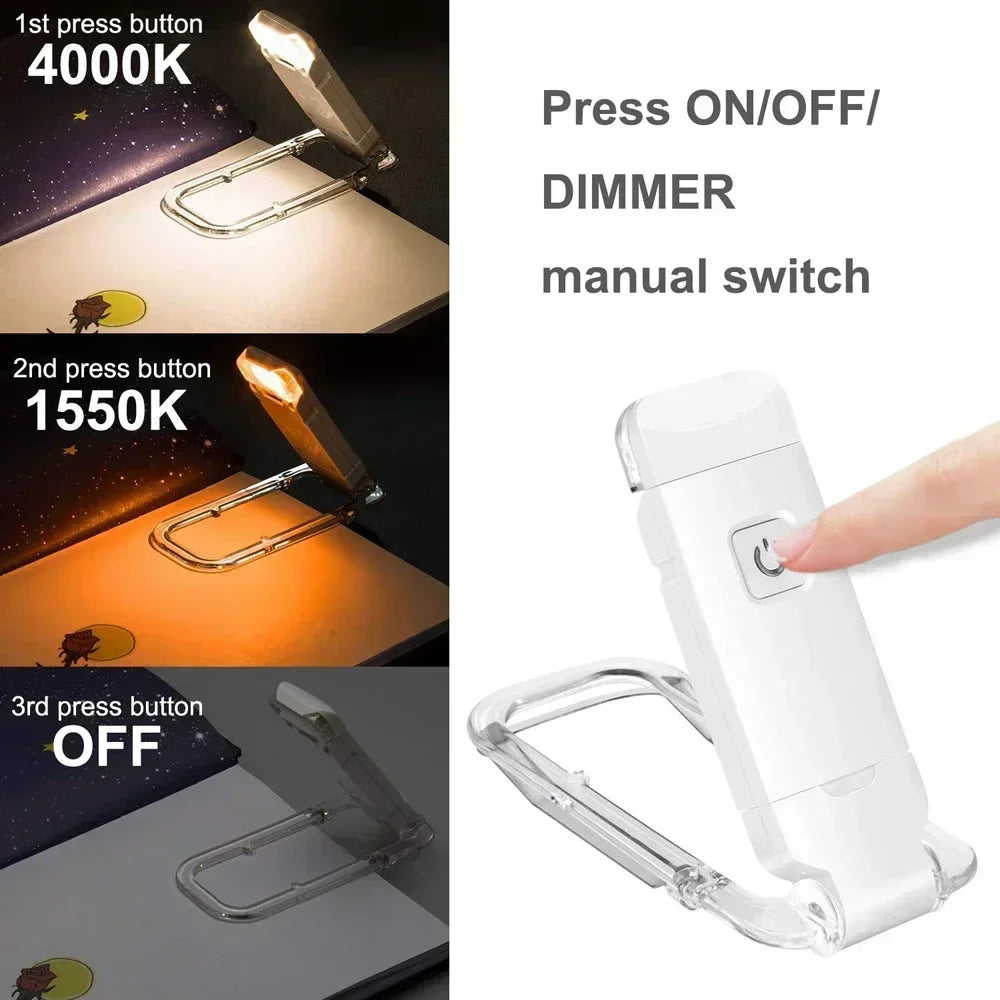 USB Rechargeable Folding Book Light