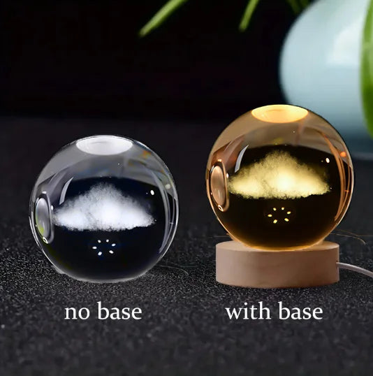 3D Crystal Ball Solar System Night Light