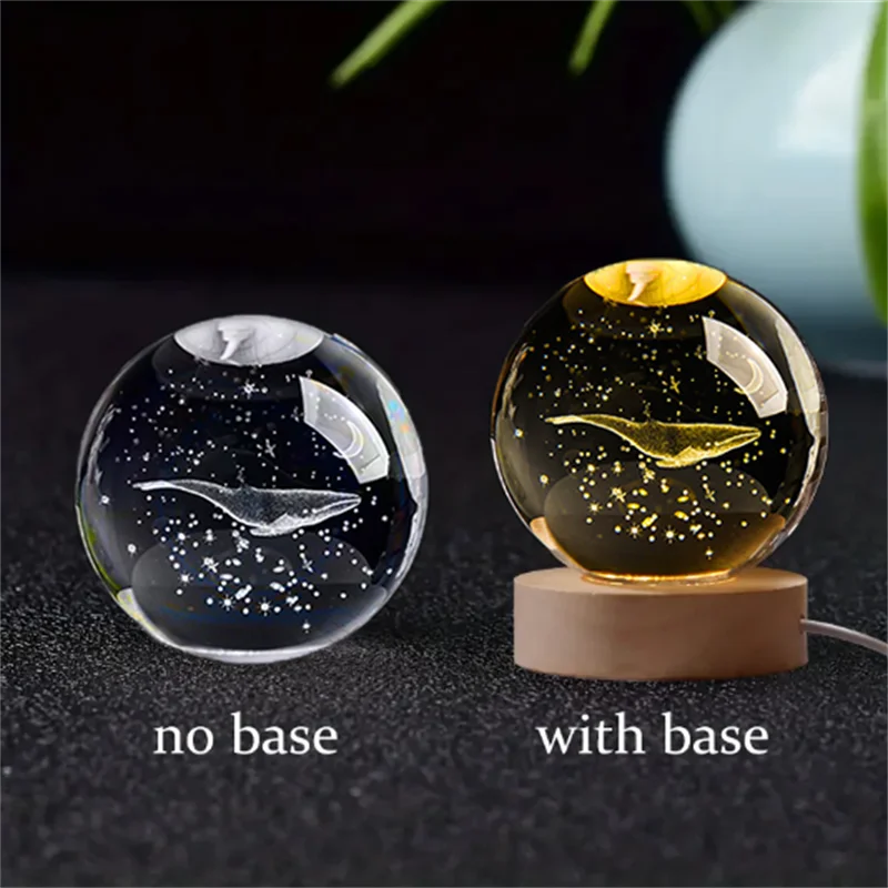 3D Crystal Ball Solar System Night Light