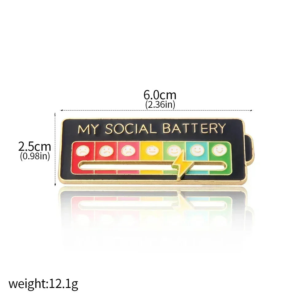 2025 Social Power Battery Brooch