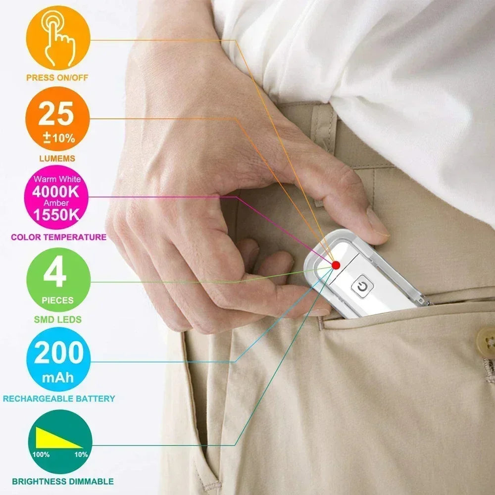 USB Rechargeable Folding Book Light