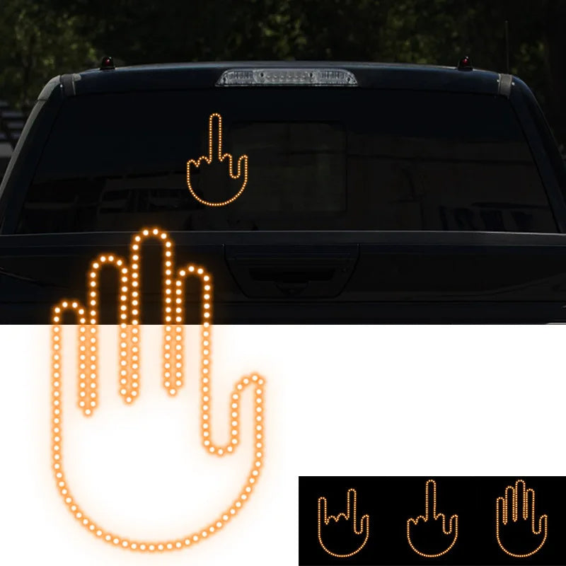 LED Car Finger Sign