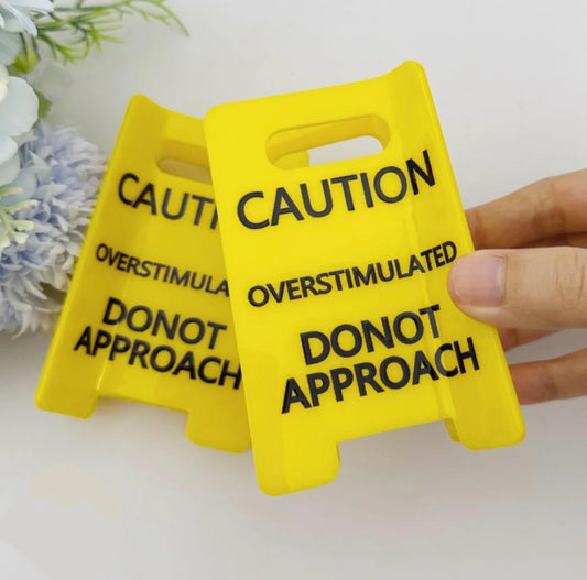 Caution Overstimulated Hair Clip