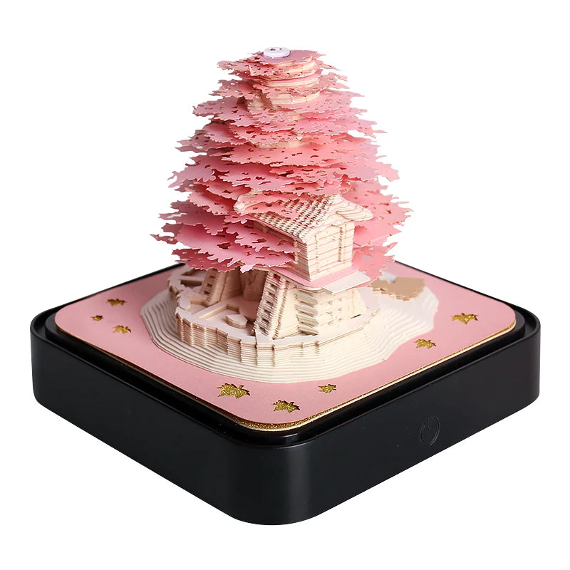 3D Notepad Sakura Treehouse 3D Calendar 2026