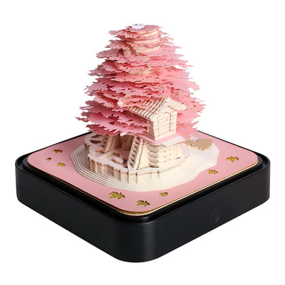 3D Notepad Sakura Treehouse 3D Calendar 2026