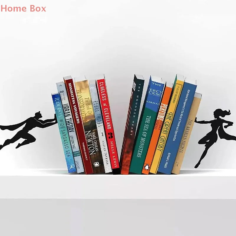 Creative Super Hero Bookshelf Figurines Metal Book