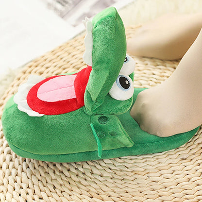 Cartoon Crocodile Cotton Slippers
