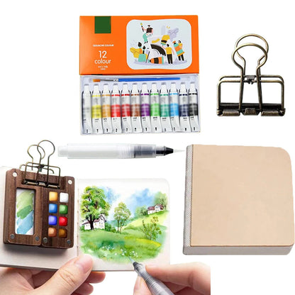 Travel Watercolor Paint Palette Kit