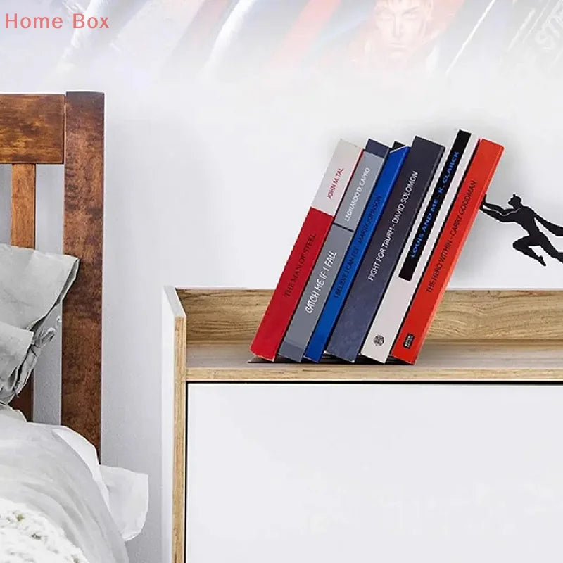 Creative Super Hero Bookshelf Figurines Metal Book