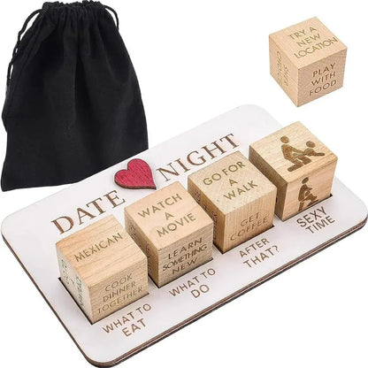 Date Night Wooden Dice Game for Couples