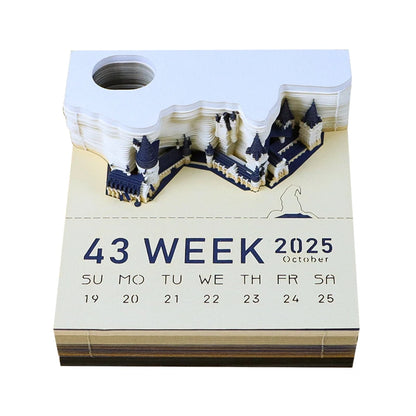3D Notepad Sakura Treehouse 3D Calendar 2026