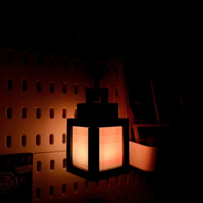 Pixel Style Night Light Ornament Portable Lantern DIY Interior