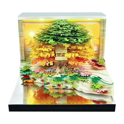 3D Notepad Sakura Treehouse 3D Calendar 2026