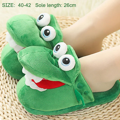 Cartoon Crocodile Cotton Slippers