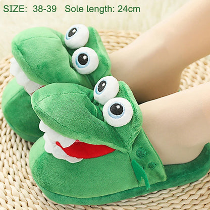 Cartoon Crocodile Cotton Slippers