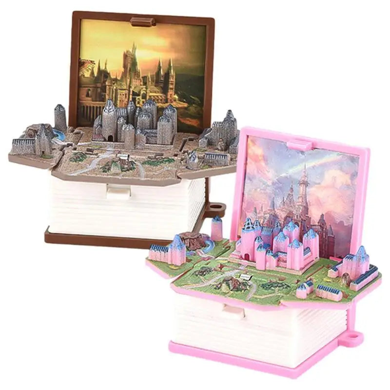 3D Magic Castle Foldable Book Keychain Toy