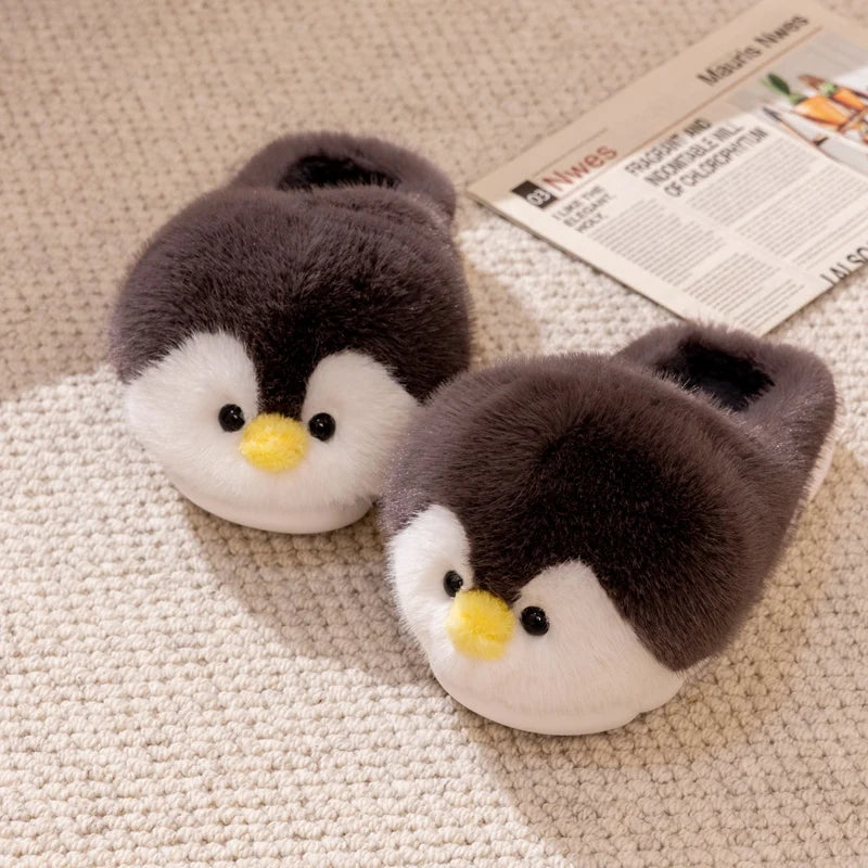 Cute Penguin Home Winter Cotton Slippers