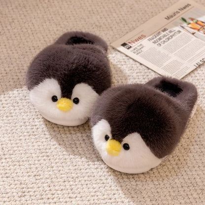 Cute Penguin Home Winter Cotton Slippers