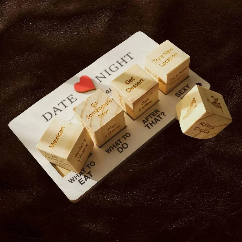 Date Night Wooden Dice Game for Couples