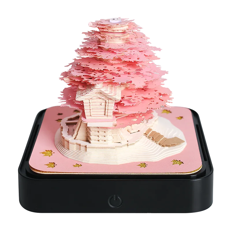 3D Notepad Sakura Treehouse 3D Calendar 2026