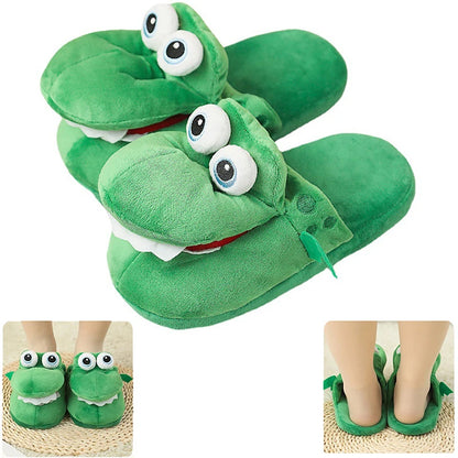 Cartoon Crocodile Cotton Slippers