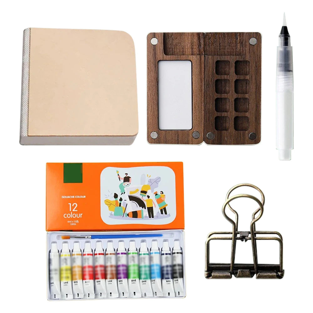 Travel Watercolor Paint Palette Kit