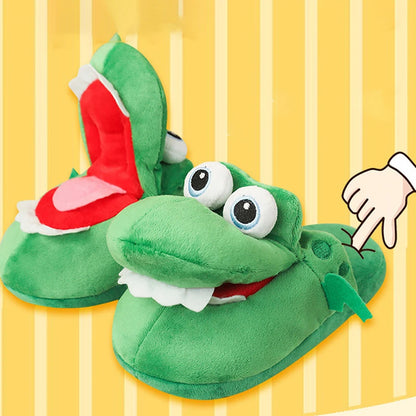 Cartoon Crocodile Cotton Slippers