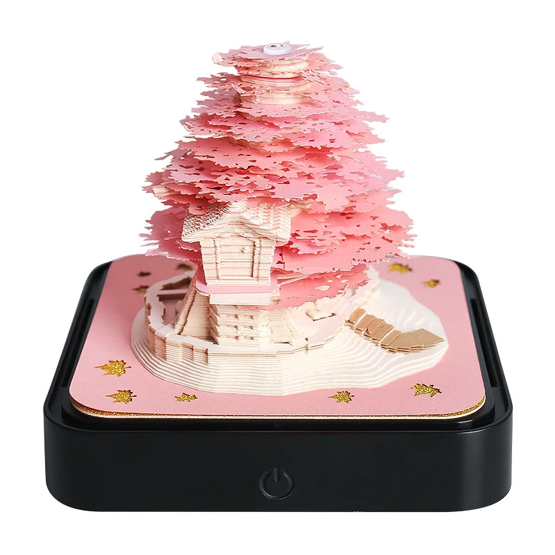 3D Notepad Sakura Treehouse 3D Calendar 2026