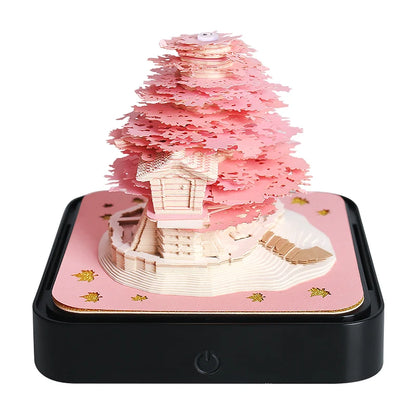 3D Notepad Sakura Treehouse 3D Calendar 2026