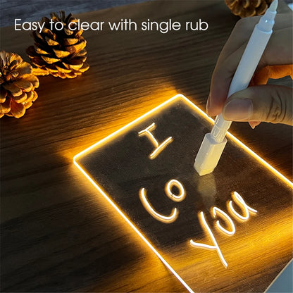 Creative Led Night Light Note Board