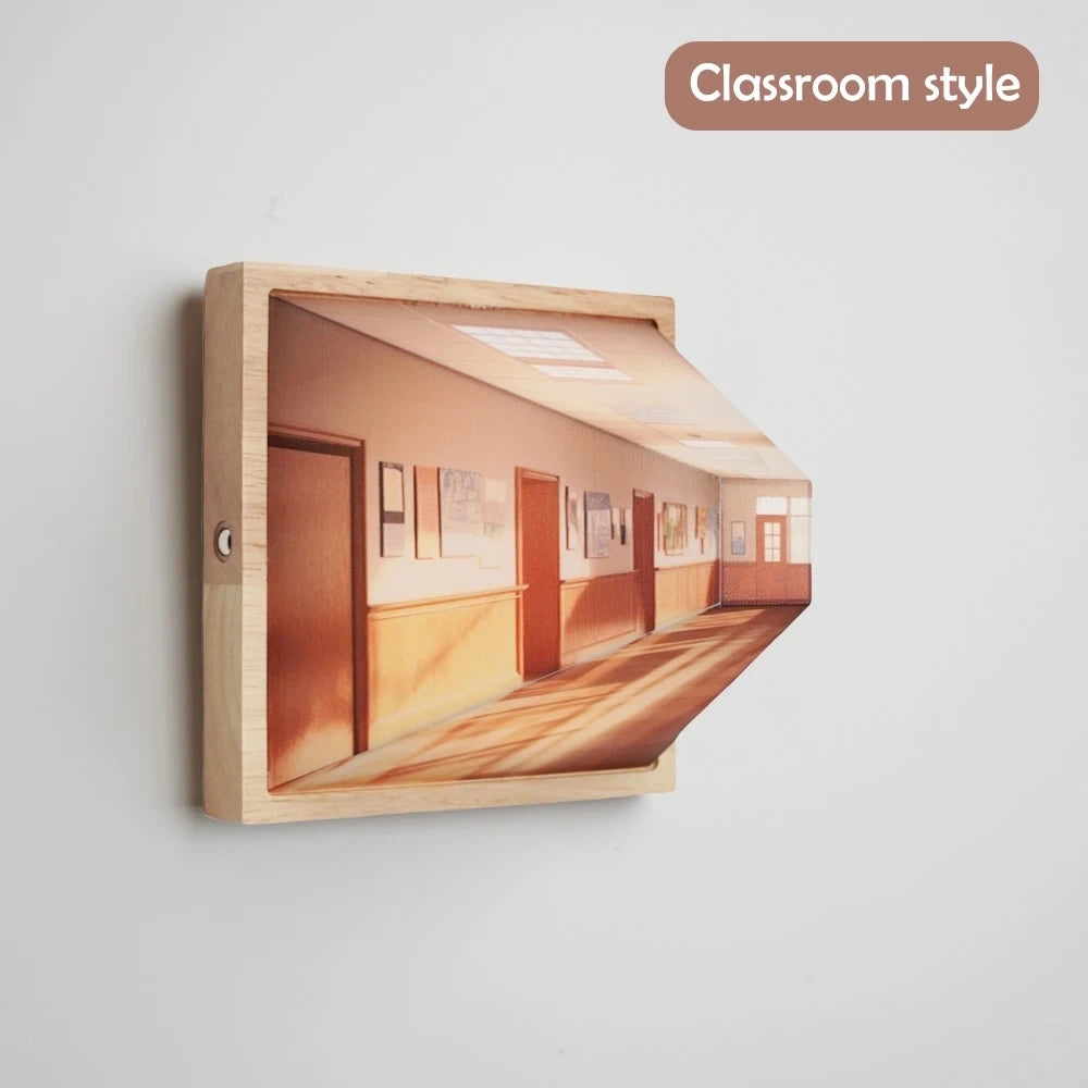 3D Visual Night Light Wall Lamp Optical Art