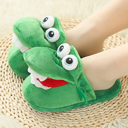 Cartoon Crocodile Cotton Slippers