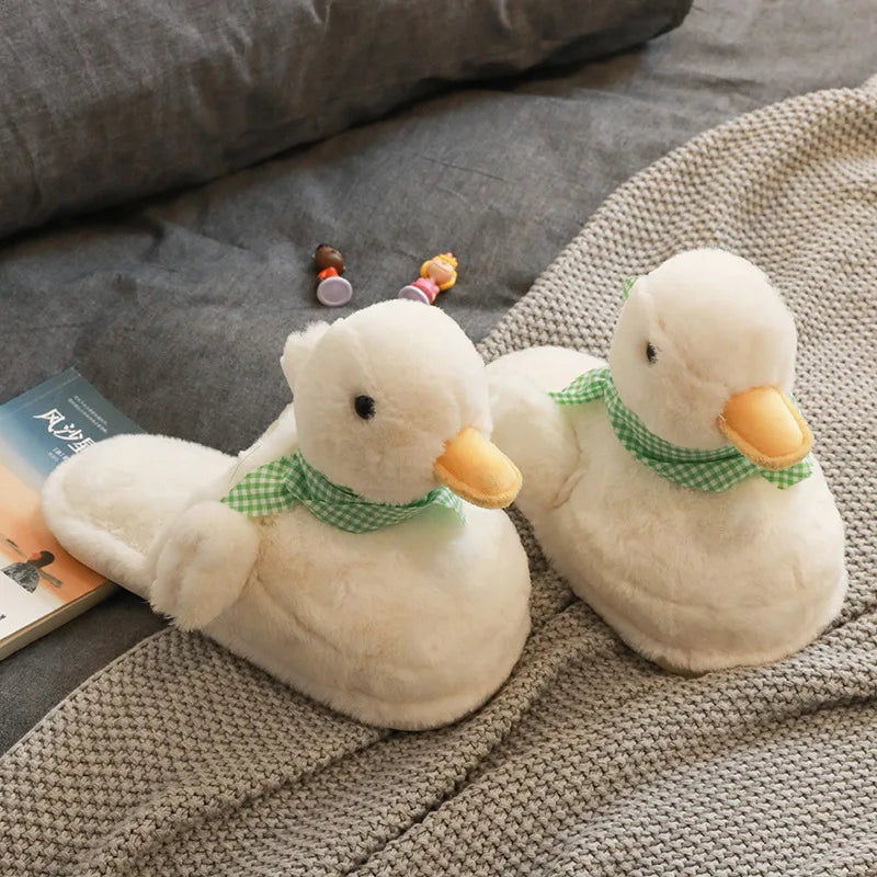 Plush Duck Slippers