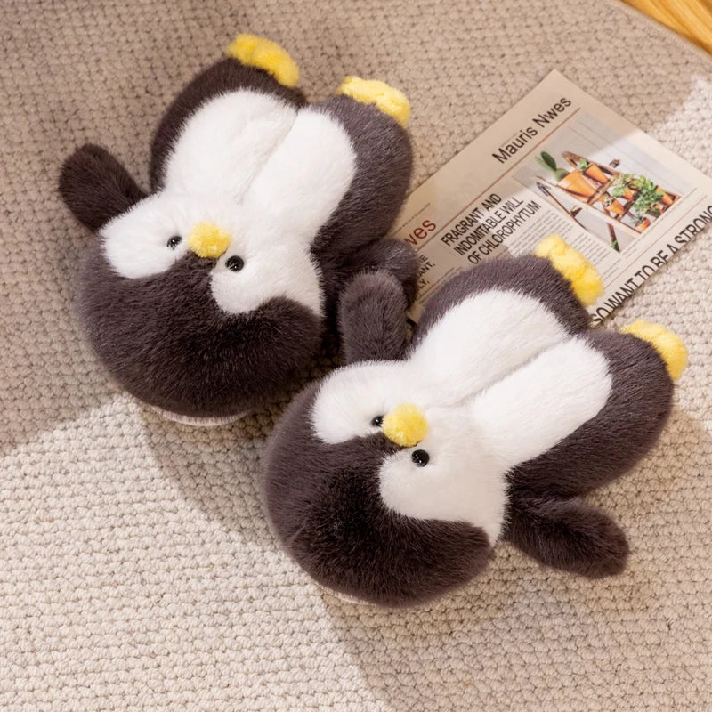 Cute Penguin Home Winter Cotton Slippers