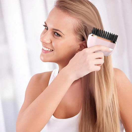 Portable Hair Straightener Brush