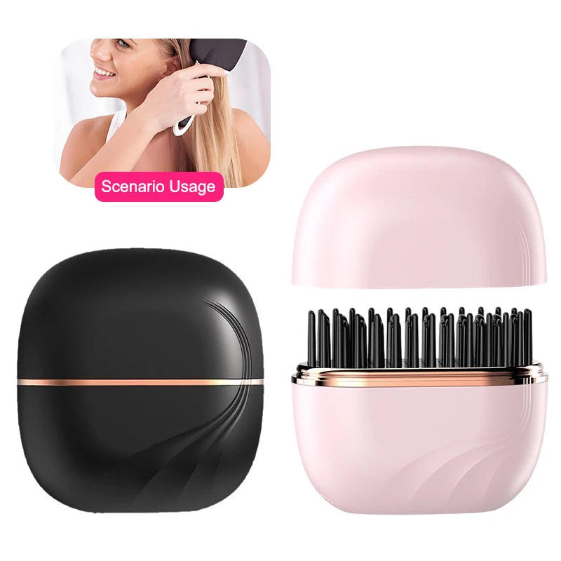 Portable Hair Straightener Brush