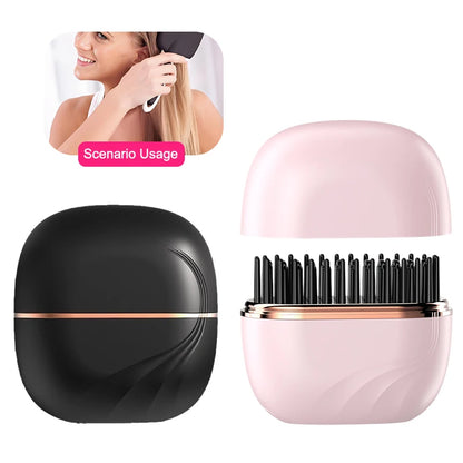 Portable Hair Straightener Brush