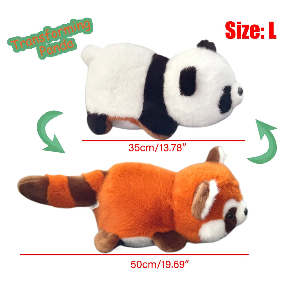 Double-Sided Flip Panda Plush 2-in-1 Toy Pillow