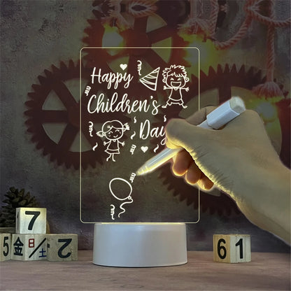 Creative Led Night Light Note Board