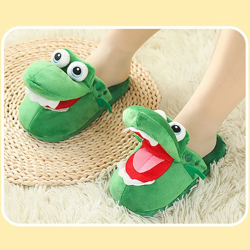 Cartoon Crocodile Cotton Slippers