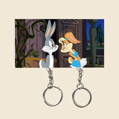 Rabbit Key Holder House Wall Couple Keychain