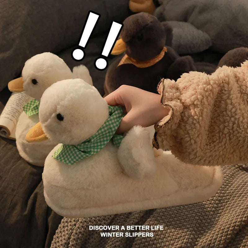 Plush Duck Slippers