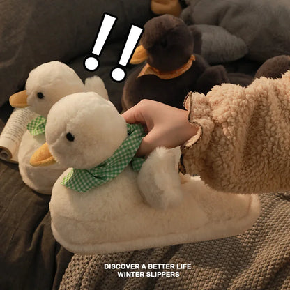 Plush Duck Slippers
