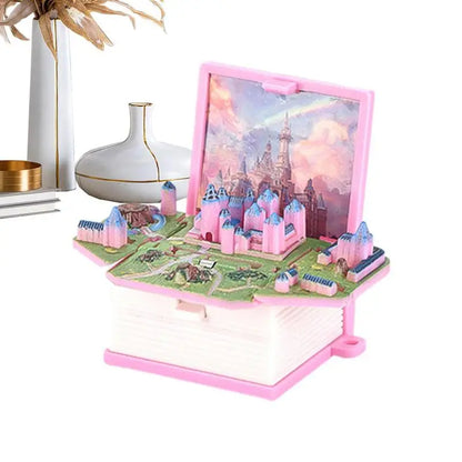 3D Magic Castle Foldable Book Keychain Toy