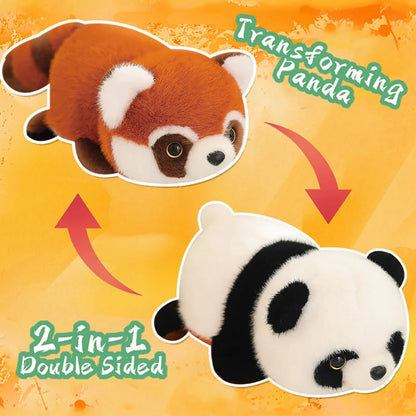 Double-Sided Flip Panda Plush 2-in-1 Toy Pillow