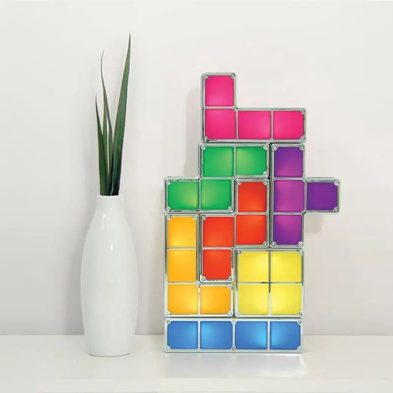 DIY Tetris Puzzle Night Light Multi-Color Lamp