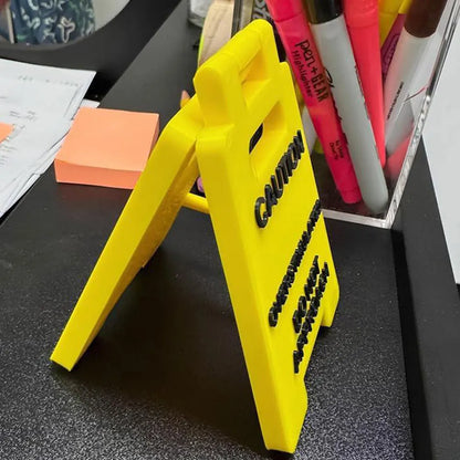 2025 New Caution Overstimulated Desk Sign