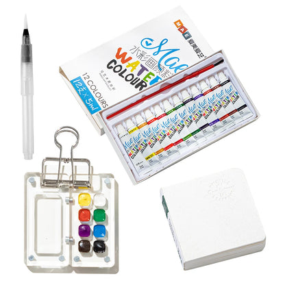 Travel Watercolor Paint Palette Kit